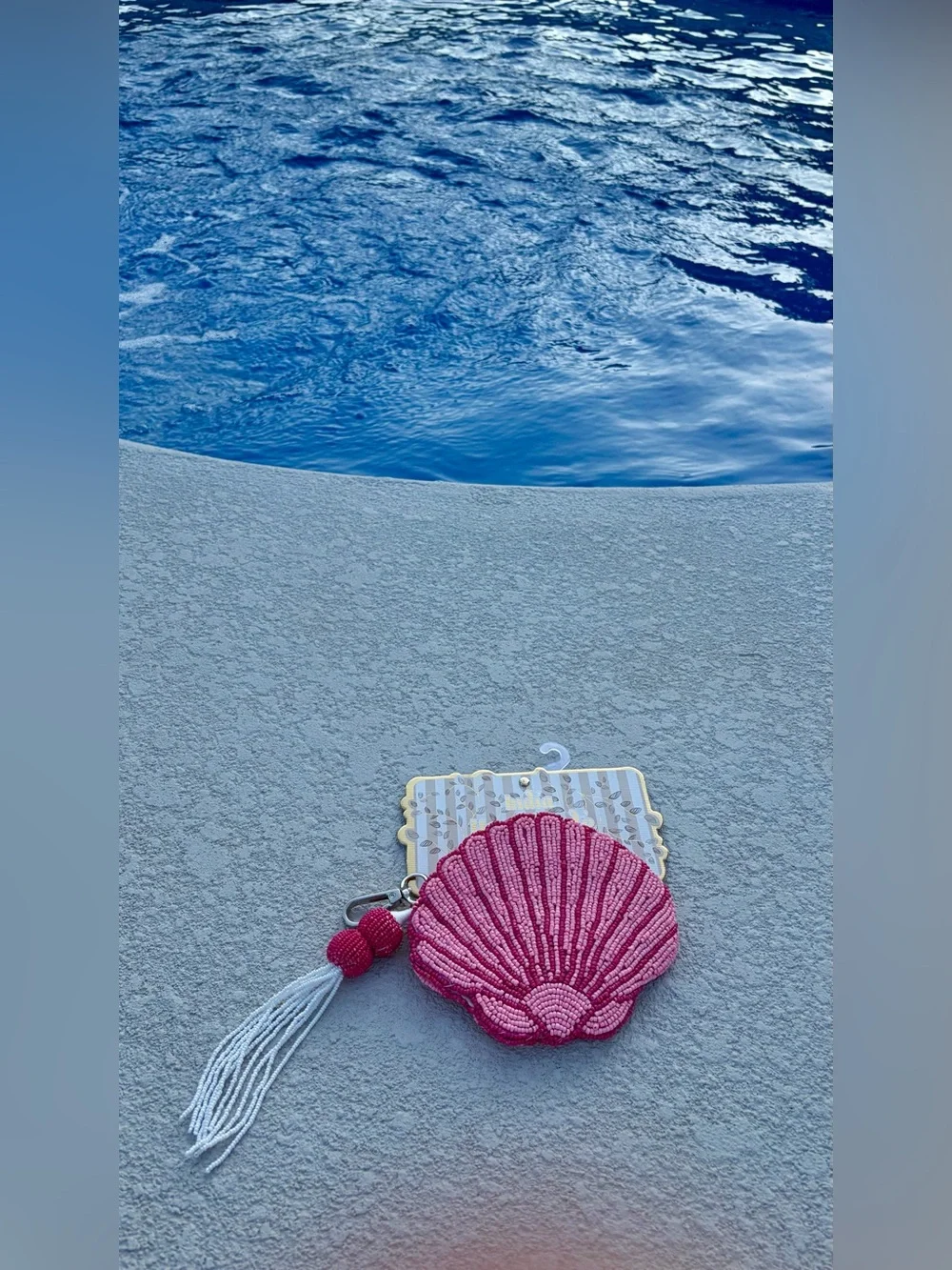 VIRAL BEADED BAG - PINK SEASHELL WALLET 2026